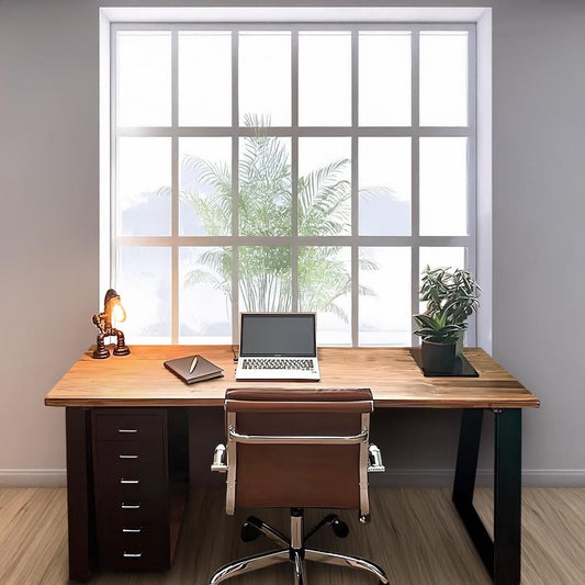 Reclaimed Wood Desk with Trapezium Legs - Handmade in the UK - Reclaimed London