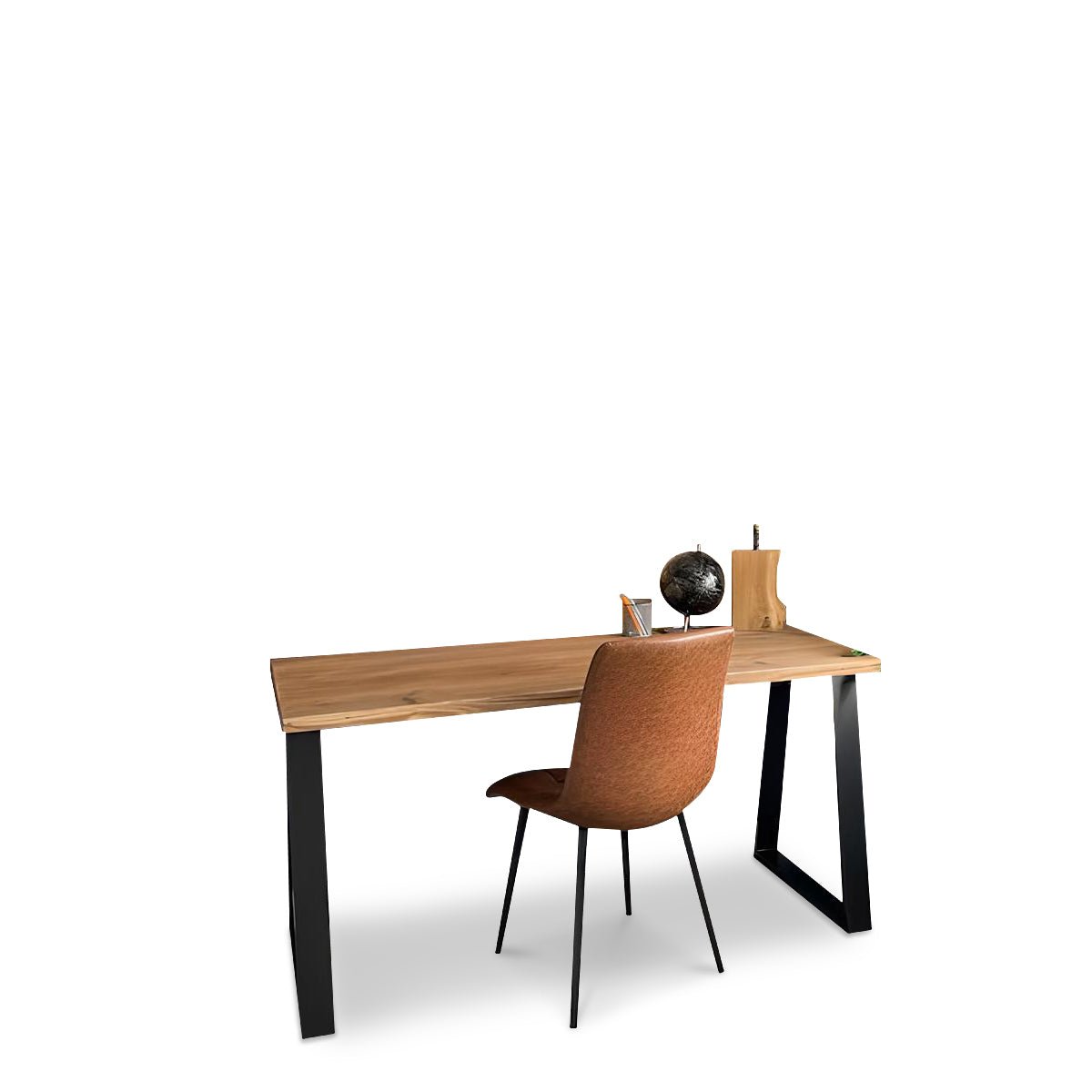Reclaimed Wood Desk with Trapezium Legs - Handmade in the UK - Reclaimed London