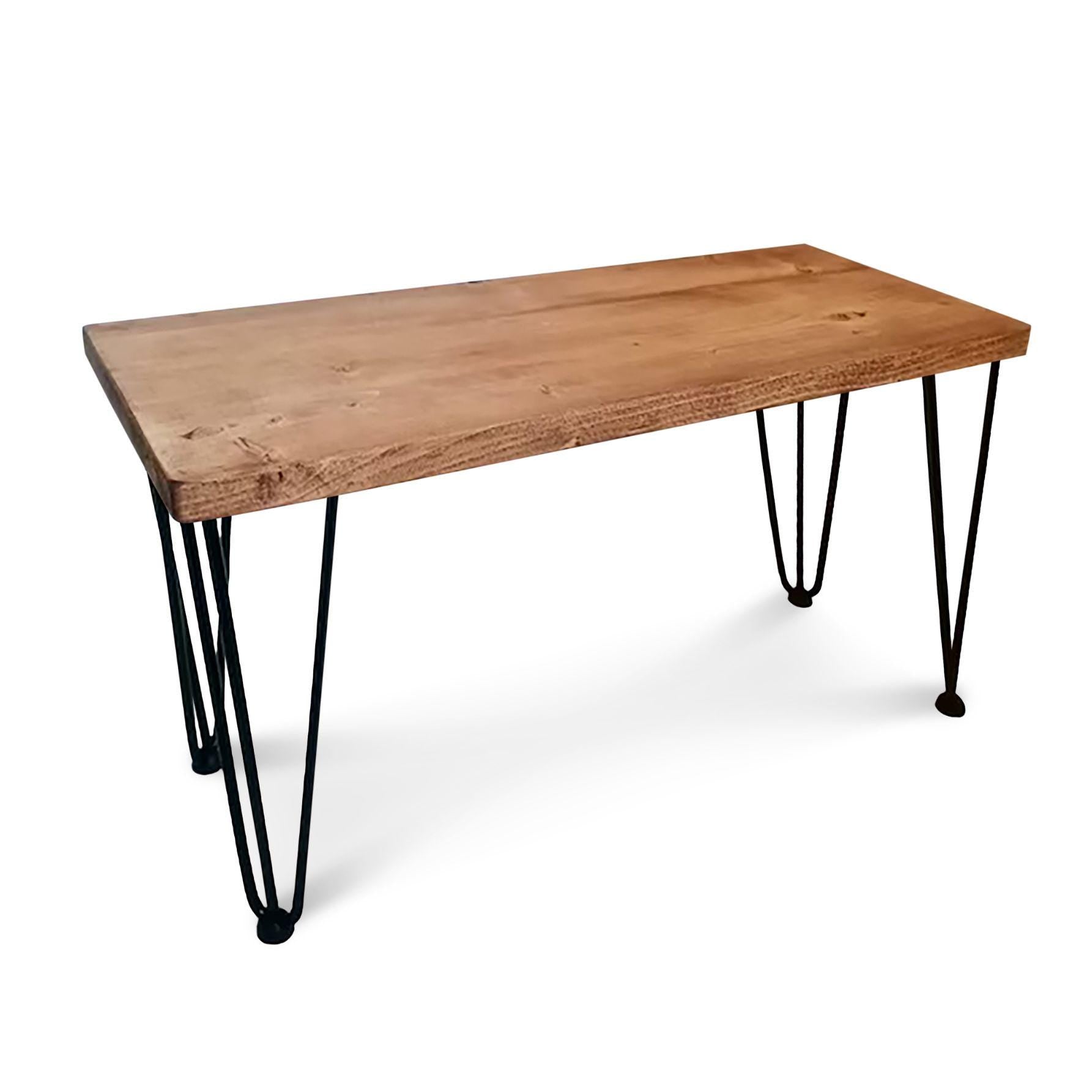 Reclaimed Wood Bench with Hairpin Legs - Handmade in the UK - Reclaimed London